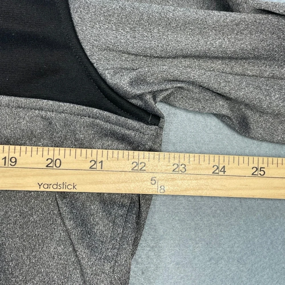 The North Face Grey Black Colorblock 1/4 Zip Fleece Pullover Mens Large L